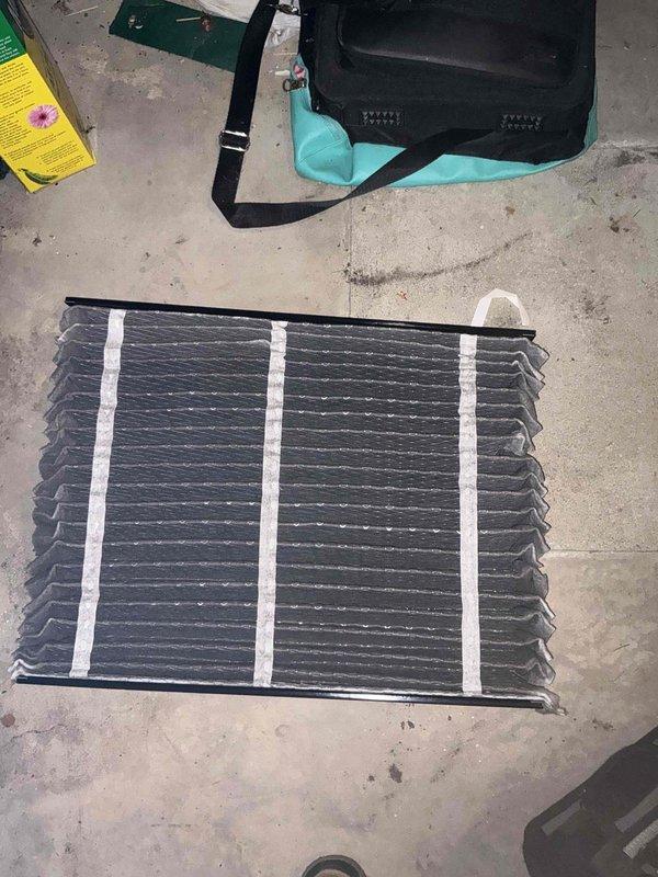 Completed comprehensive BFMA tune-up service on 9-year-old air conditioning system, including full system inspection and performance evaluation of outdoor condenser unit. Performed semi-annual filter change, replacing 16x25x5 media filter to maintain optimal airflow and indoor air quality. Inspected evaporator coil and condenser coil assembly, noting normal operational wear with minor environmental debris accumulation on outdoor unit fins; confirmed all refrigerant lines and connections secure with no visible leaks.