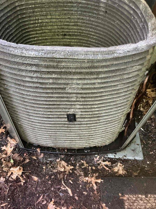 Completed comprehensive BFMA tune-up service on 9-year-old air conditioning system, including full system inspection and performance evaluation of outdoor condenser unit. Performed semi-annual filter change, replacing 16x25x5 media filter to maintain optimal airflow and indoor air quality. Inspected evaporator coil and condenser coil assembly, noting normal operational wear with minor environmental debris accumulation on outdoor unit fins; confirmed all refrigerant lines and connections secure with no visible leaks.