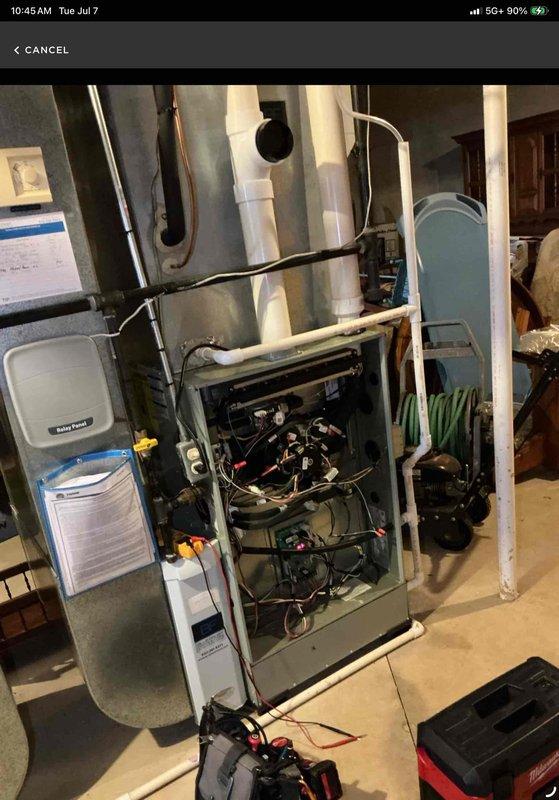 Conducted comprehensive sales estimate for complete air conditioning system and evaporator coil replacement at residential property. Evaluated existing Trane outdoor condensing unit positioned on concrete pad against exterior brick wall and inspected indoor furnace system with integrated coil assembly located in basement utility area. Assessed ductwork configuration, humidification system integration, electrical connections, and overall HVAC infrastructure to determine proper equipment sizing and compatibility requirements for proposed replacement system.