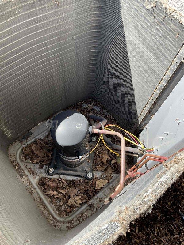 Completed comprehensive BFMA tune-up service on 8+ year old HVAC system as first appointment of the day. Performed preventive maintenance on three AC units, including inspection and servicing of outdoor compressor unit which had significant debris accumulation around base and copper refrigerant lines, and evaluated main floor air filter showing moderate dust loading. All units inspected, cleaned, and tested to ensure optimal performance for the cooling season.