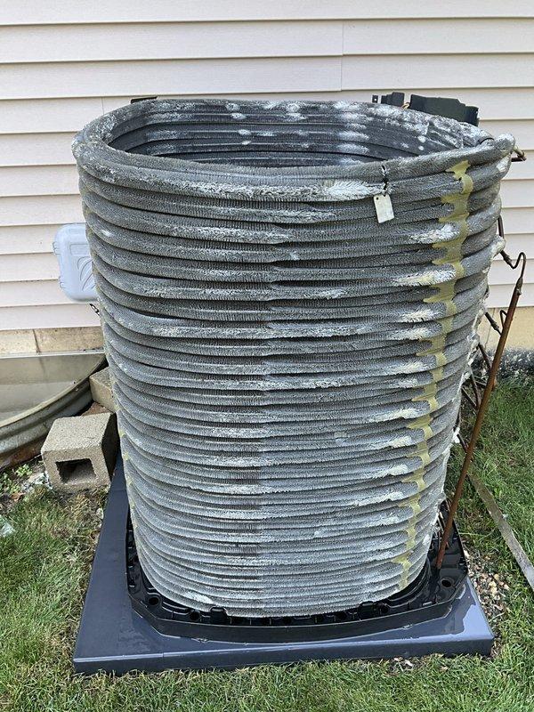 Completed comprehensive BFMA tune-up service on a 5-year-old Trane air conditioning system. Performed standard maintenance procedures including inspection of outdoor condenser unit, cleaning of condenser coils, verification of refrigerant levels, electrical connection testing, and system operational checks. Unit found to be in good working condition with no immediate repairs required; all components functioning within normal parameters.
