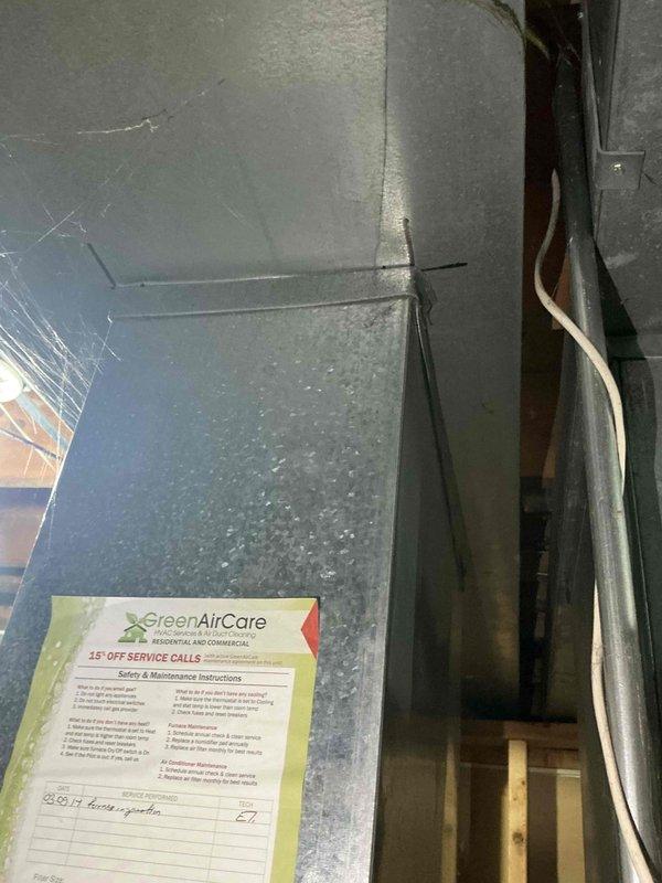 Conducted comprehensive estimate evaluation on 28-year-old furnace and air conditioning system. Inspected internal components including blower motors, control board, transformer assembly, burner section, and heat exchanger within the furnace cabinet, documenting existing wear patterns, dust accumulation, and overall system condition through detailed photography. Assessed ductwork connections and electrical wiring integrity to provide accurate replacement recommendations for the aging HVAC equipment.
