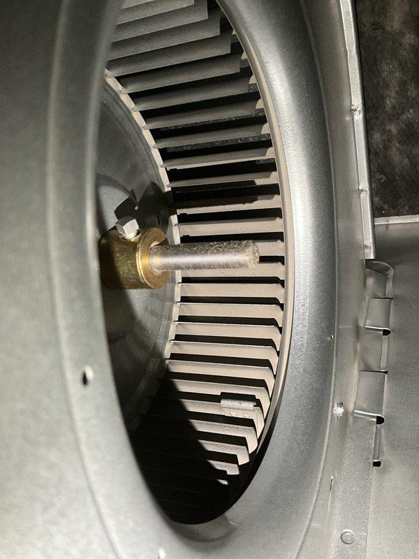 Completed comprehensive BFMA air conditioning tune-up on 8-year-old system. Performed full system inspection including thermostat verification, blower assembly examination, and standard preventative maintenance procedures. Verified Honeywell ProSeries thermostat operation at 75°F cooling setpoint with proper system response, inspected blower wheel assembly for cleanliness and proper operation, and confirmed all mechanical components functioning within normal parameters.