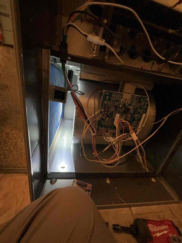 Completed comprehensive BFMA tune-up on attic-installed furnace system. Accessed unit in crawl space, performed full inspection of blower assembly, control board, and electrical connections. Verified proper operation of all system components, checked wiring integrity, and confirmed unit is functioning within manufacturer specifications.