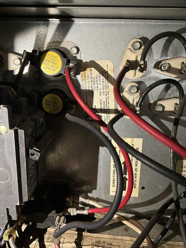Responded to no cooling call for lunchroom air conditioning unit in commercial factory setting. Upon arrival, inspected rooftop condenser unit and evaporator coil located above breakroom. Performed diagnostic testing of electrical control panel and safety components, including rollout switches and thermal devices. Identified and replaced dirty air filter with new pleated media filter. Verified proper electrical connections, tested system operation, and confirmed unit returned to normal cooling function.