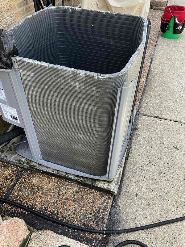 Completed comprehensive BFMA tune-up service on a 7-year-old residential air conditioning system. Performed full system inspection including indoor air handler with blower motor assembly and outdoor condenser unit, verified all electrical connections and wire terminations, checked refrigerant levels, inspected heat exchange coils and fins, tested motor operation, and confirmed proper system functionality. All components found operating within normal parameters with routine maintenance completed per BFMA standards.