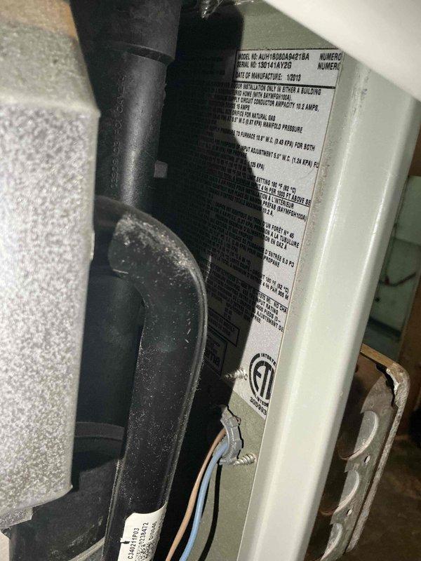Responded to no-heat call for flooded HVAC system in basement utility area. Assessed existing American Standard furnace and air conditioning unit, both requiring replacement due to water damage. Documented equipment conditions and surrounding ductwork configuration, noting previous evaporator coil replacement from service history. Scheduled full system replacement estimate appointment to propose appropriate equipment sizing and comfort solutions for the home.