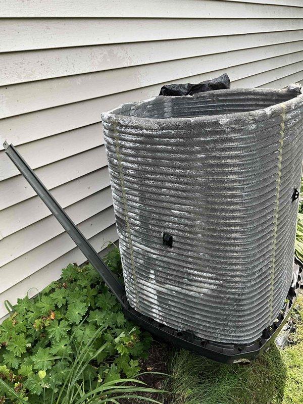 Completed comprehensive BFMA air conditioning tune-up on outdoor condenser unit. Performed standard maintenance protocol including inspection of condenser coils, fins, and overall system condition; noted unit age and exterior wear consistent with extended outdoor exposure. Coordinated arrival time 30 minutes prior to occupant's return and completed all service procedures without scheduling conflicts.