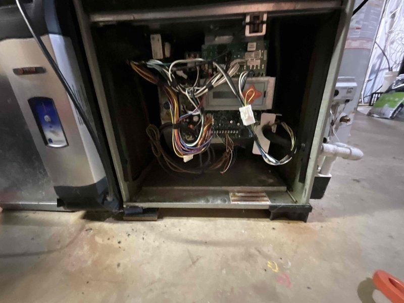 Completed comprehensive BFMA tune-up service on 9+ year old air conditioning system. Performed full system inspection, replaced heavily soiled air filter showing significant dust accumulation and discoloration across all sections, inspected electrical control panel and wiring connections, verified proper operation of control board and thermostat interface. All components found operating within normal parameters and system left in optimal working condition for continued reliable performance.