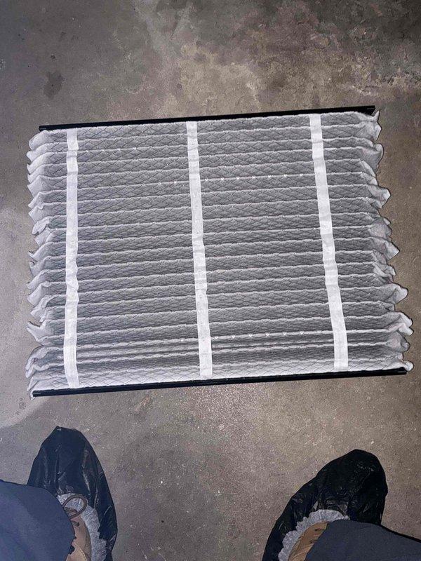 Completed comprehensive BFMA tune-up on 4-year-old air conditioning system during morning service call. Performed standard maintenance protocol including inspection of condenser coil which showed significant accumulation of dust and debris on cylindrical fins, requiring thorough cleaning. Replaced dirty air filter with visible dust buildup to restore proper airflow and system efficiency.