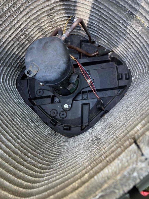 Senior technician returned to evaluate compressor condition and warranty status as requested. Upon thorough inspection of the outdoor unit, confirmed compressor failure with visible signs of age, oxidation, and mechanical wear. Verified electrical connections, assessed coil condition, and documented component deterioration with photographic evidence. Checked warranty coverage and determined compressor replacement was necessary to restore system functionality.