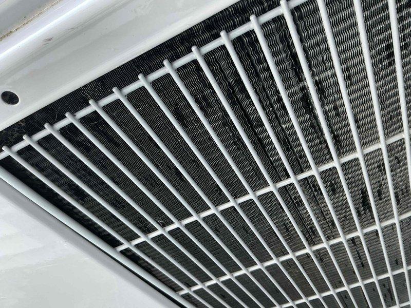 Completed comprehensive BFMA preventive maintenance tune-up on 9-year-old air conditioning system. Performed standard inspection procedures, replaced air filter, and cleaned evaporator coil fins to ensure optimal heat transfer and system efficiency. All components operating within normal parameters upon completion.