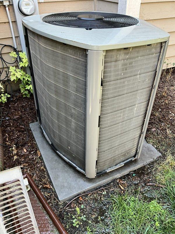 Completed comprehensive BFMA tune-up service on 14-year-old Lennox outdoor condensing unit. Performed standard maintenance protocol including inspection of electrical connections, refrigerant levels, condenser coil cleaning, fan motor operation verification, and system performance testing. Unit operating within manufacturer specifications upon completion of preventive maintenance service.