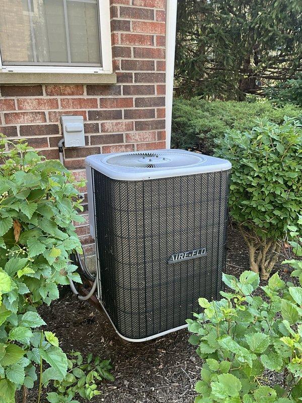 Completed comprehensive BFMA tune-up service on 15-year-old Aire-Flo air conditioning system. Performed standard maintenance procedures including system inspection, filter evaluation, and condenser unit assessment. All components operating within normal parameters upon completion of service.