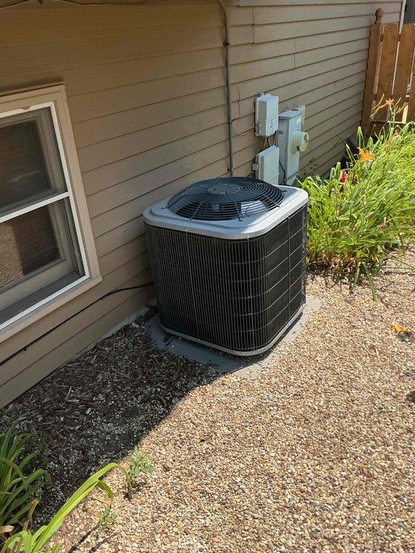 Completed comprehensive BFMA tune-up on residential air conditioning system with 5-year-old equipment. Performed full inspection of outdoor condensing unit including cleaning of condenser coils, verification of proper refrigerant levels, electrical connection testing, and assessment of fan motor operation. Inspected indoor air handling components and ductwork infrastructure, confirming all systems operating within manufacturer specifications with no deficiencies noted.