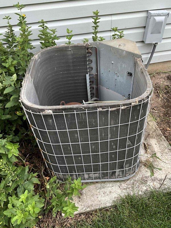 Completed scheduled BFMA preventive maintenance tune-up on residential air conditioning system. Performed comprehensive inspection of outdoor condenser unit, checked electrical components including capacitor and contactor, verified proper operation of all system functions, and documented equipment condition with photographs. Unit operational with no immediate repairs required at time of service.