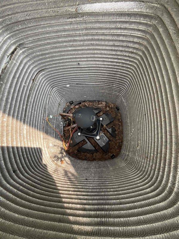 Completed comprehensive BFMA tune-up service on residential air conditioning system with 2-year-old equipment. Performed thorough inspection of outdoor condenser unit, noting accumulated dirt and debris on exterior coil fins requiring cleaning attention. Inspected indoor air handler components including blower motor assembly and evaporator coil housing, observing dust accumulation on internal surfaces and some corrosion on motor mounting bracket. Conducted semi-annual filter change and standard AC service procedures to ensure optimal system performance and efficiency for continued operation.