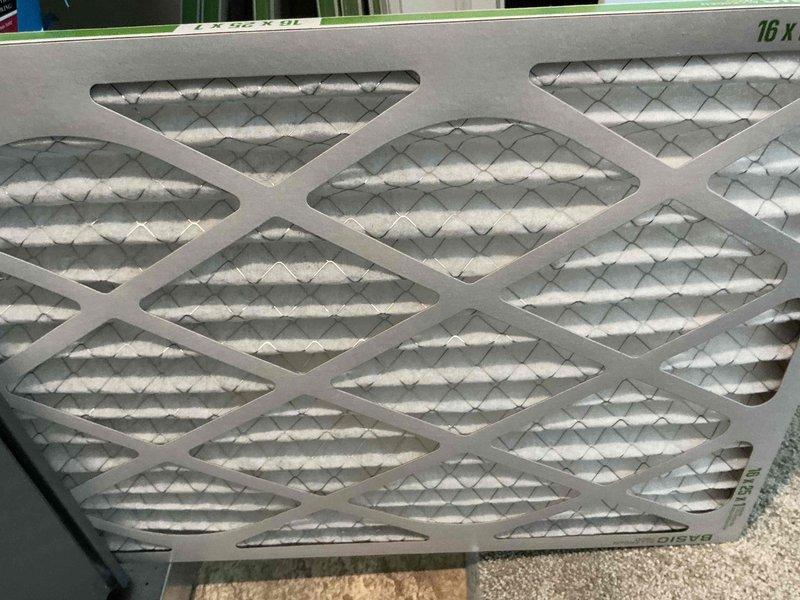 Completed comprehensive BFMA tune-up on 4-year-old air conditioning system, including full system inspection and preventative maintenance procedures. Replaced air filter with new pleated media filter and performed condenser unit service, inspecting coil fins, electrical connections, and refrigerant levels to ensure optimal system performance for the cooling season.