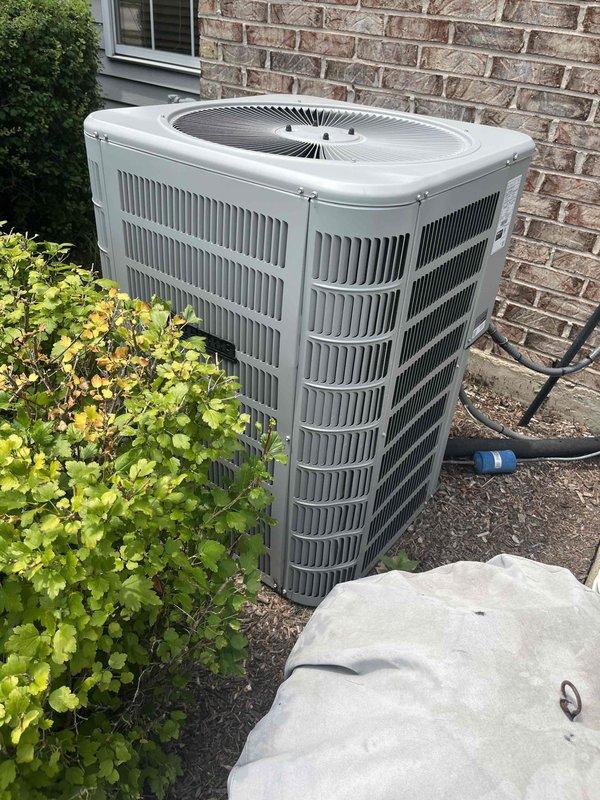 Completed comprehensive BFMA preventative maintenance tune-up on residential air conditioning system. Performed full system inspection of outdoor condenser unit, including examination of compressor operation, refrigerant lines, electrical connections, and fan motor assembly. Inspected evaporator coil and found light accumulation of dust and debris on fin surfaces; cleaned coil to restore optimal heat transfer efficiency and airflow. Verified proper refrigerant levels, checked electrical components for secure connections, and confirmed system is operating within manufacturer specifications. Unit is approximately 3 years old and functioning properly with no immediate concerns noted.