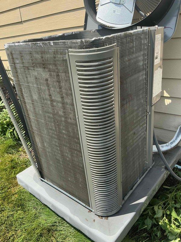 Completed comprehensive BFMA tune-up service on a 4-year-old residential air conditioning system during afternoon appointment. Performed full system inspection of both indoor air handler unit with ductwork connections and outdoor condenser unit, checked refrigerant lines, verified proper airflow through condenser fins, and ensured all mechanical components were operating within manufacturer specifications. Discussed humidifier options with homeowner for future consideration.