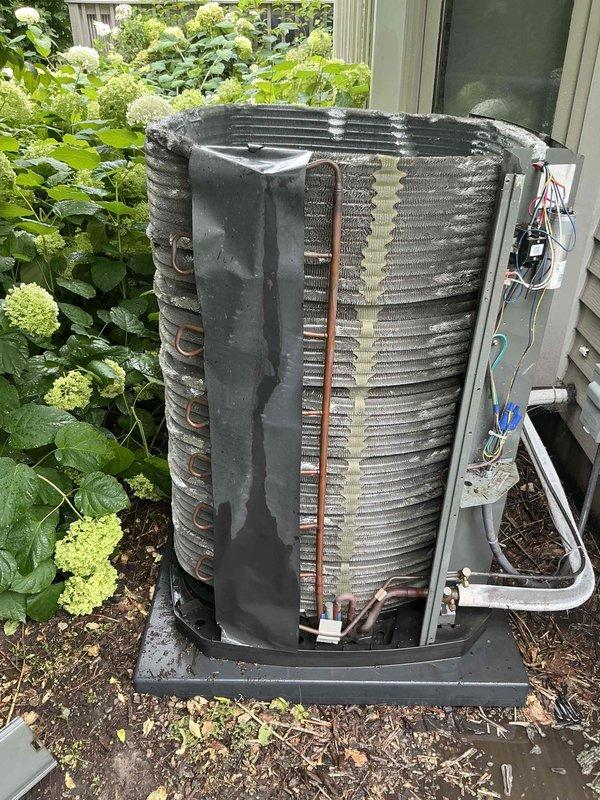 Completed comprehensive BFMA tune-up service on a 5-year-old residential air conditioning system. Performed standard preventive maintenance procedures including inspection of condenser unit, cleaning of exterior coils, verification of refrigerant line integrity, and assessment of electrical connections. All components operating within normal parameters upon completion of service.