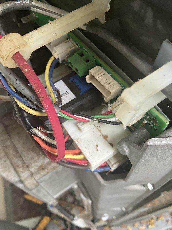 Responded to service call for intermittent system failure that had self-resolved. Performed comprehensive system diagnostics and inspection of control panel, wiring connections, and thermostat interface. Verified all electrical connections at terminal blocks were secure with no signs of loose wiring or heat damage. Checked system control board functionality and reviewed system alerts through digital interface—no active fault codes or system alerts present. Inspected wire bundles and heat shrink connections for integrity. All components tested within normal operating parameters and system currently functioning properly.