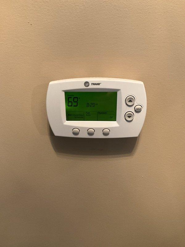 Completed comprehensive BFMA tune-up on 13-year-old residential air conditioning system, addressing previous no-cool concerns from earlier scheduled visit. Performed full system inspection, verified thermostat operation displaying 69°F setpoint, and replaced air filter with new 20x25x4 pleated media filter as part of semi-annual filter change service. All AC components tested and operating within normal parameters upon completion.