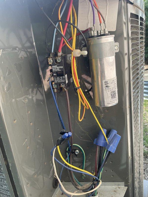 Completed routine BFMA preventative maintenance tune-up on two-year-old residential air conditioning system. Performed comprehensive inspection of outdoor condensing unit, including examination of electrical components, contactor, capacitor, and wire connections—all found to be secure and functioning properly. Inspected evaporator coil assembly and noted moderate dust and debris accumulation on coil fins; system operational with normal cooling performance maintained throughout service visit.