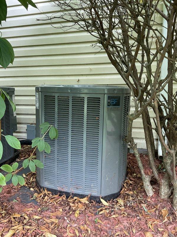 Performed comprehensive BFMA tune-up maintenance on three residential air conditioning systems. Conducted thorough inspection of outdoor condensing units, including evaluation of condenser coils which showed moderate dust and debris accumulation on metallic fins. Assessed refrigerant line connections and copper tubing condition, noting normal oxidation consistent with equipment age of 3+ years. Verified proper unit operation, checked electrical connections, and ensured adequate airflow through coil assemblies. All units operational and functioning within normal parameters upon completion of scheduled maintenance.