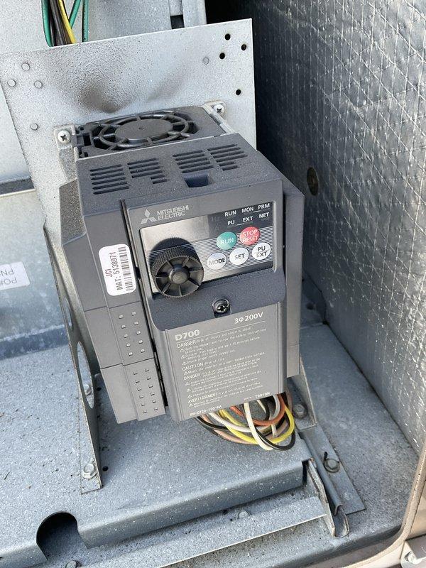 Completed comprehensive tune-up service on four commercial York rooftop package units. Performed standard preventive maintenance procedures including inspection of all mechanical and electrical components, verified operation of Mitsubishi D700 variable frequency drive controls, checked refrigerant line connections, and confirmed proper unit operation. All units found to be functioning within normal parameters upon completion of service.