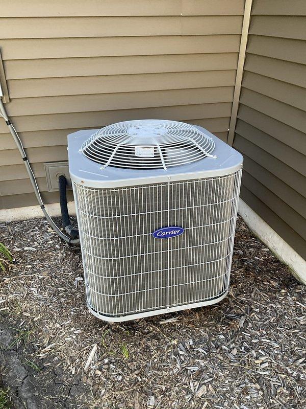 Completed comprehensive BFMA tune-up service on 7-year-old Carrier air conditioning system. Performed full preventive maintenance inspection of outdoor condenser unit, including cleaning of condenser coils, checking refrigerant levels, testing electrical connections, inspecting fan motor operation, and verifying proper airflow through the system. Unit is operating within manufacturer specifications and ready for the cooling season.