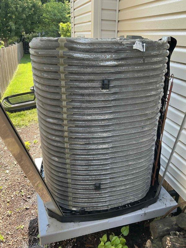 Completed comprehensive BFMA tune-up service on residential air conditioning system with equipment age of 2+ years. Performed standard maintenance protocol including inspection of outdoor condenser unit, verified proper operation of compressor and motor assembly, checked refrigerant lines and electrical connections, and cleaned condenser coils. All components found to be in good operating condition with unit functioning within normal parameters.