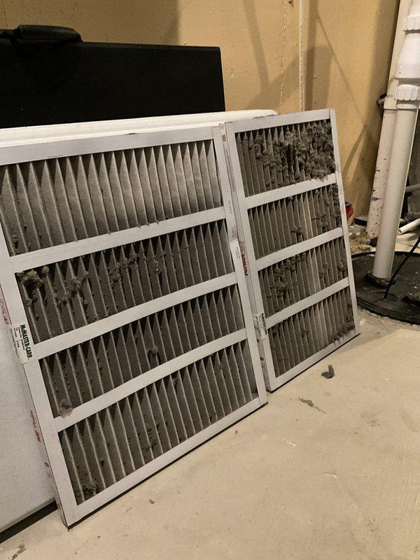 Completed comprehensive BFMA tune-up service on two 14-year-old outdoor air conditioning units. Performed full system inspection, cleaned condensers, checked refrigerant levels, tested electrical connections, and verified proper operation of both units. Replaced heavily soiled air filters that showed significant dust and debris accumulation, ensuring optimal airflow and system efficiency for the upcoming cooling season.