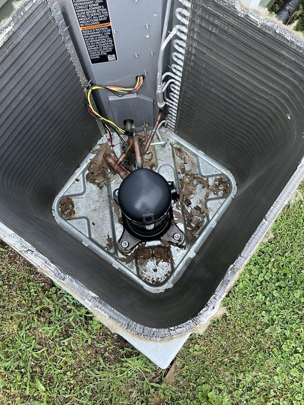Completed comprehensive BFMA tune-up service on residential air conditioning system. Performed thorough inspection of outdoor condensing unit, including examination of condenser coils, compressor assembly, electrical connections, and refrigerant lines. Verified thermostat operation and programming settings, confirming proper communication between indoor and outdoor components with system maintaining set point at 72 degrees in cooling mode with auto fan operation.