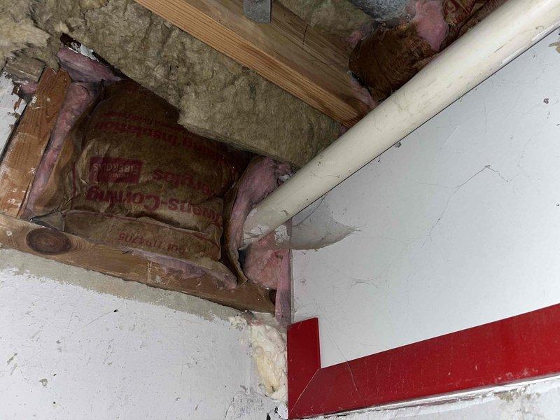 Performed complimentary sump pump inspection and maintenance check in crawl space area. Accessed unit through insulated crawl space, navigating exposed joists, electrical wiring, and PVC drainage lines. Conducted visual assessment of pump operation, discharge piping, and surrounding mechanical systems to verify proper functionality and identify any maintenance concerns.