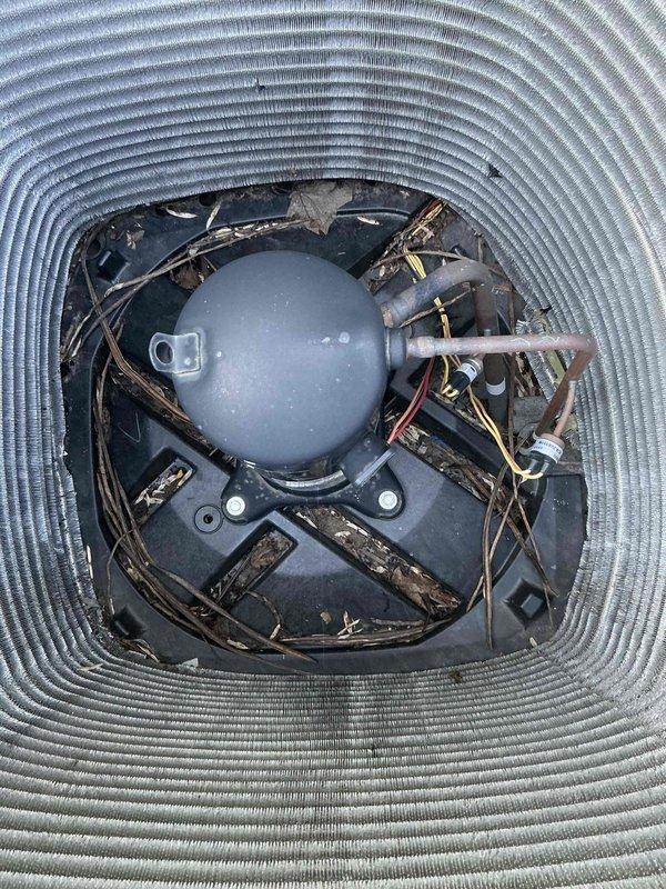 Completed comprehensive BFMA preventive maintenance tune-up on 3-year-old air conditioning system, including full system inspection, filter replacement, and performance verification. Inspected compressor unit, refrigerant lines, electrical connections, and condensing unit housing, confirming all components operating within manufacturer specifications with no deficiencies noted. System cleaned of accumulated debris and organic matter from outdoor unit, ensuring proper airflow and efficient operation for continued reliable cooling performance.