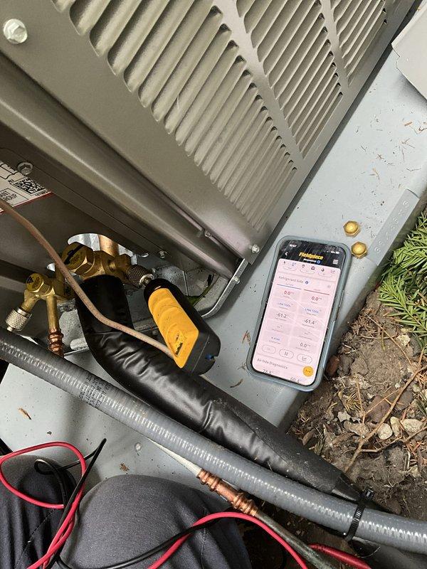 Responded to no cooling call at residential property where outdoor unit failed to operate while indoor fan continued running. Upon arrival, found indoor temperature had reached 84°F. Performed diagnostic testing on outdoor unit using clamp meter and multimeter to check electrical supply and component operation. Inspected disconnect switch mounted on exterior wall, which was found in off position. Verified proper voltage supply at disconnect and traced electrical connections through conduit to unit. Checked refrigerant line connections and service valves for any obvious issues. Restored power at disconnect switch and verified outdoor unit operation. System returned to normal cooling operation with compressor and condenser fan running properly. Advised occupant regarding proper thermostat operation and importance of maintaining disconnect switch in on position for continuous system operation.