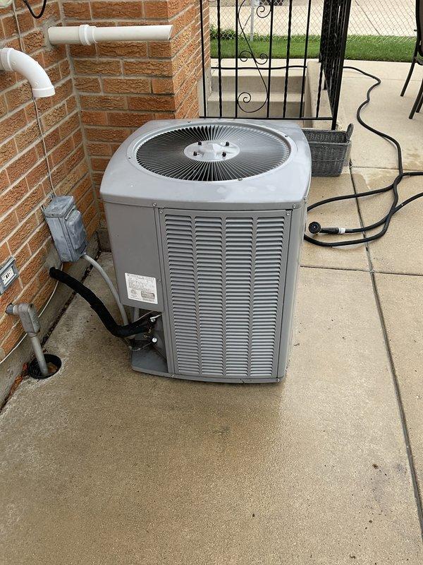 Completed standard air conditioning tune-up maintenance on a 4-year-old residential cooling system. Performed comprehensive inspection of outdoor condenser unit, verified proper operation of compressor and fan motor, checked refrigerant levels and electrical connections, and inspected the air filter which showed normal dust accumulation for the service interval. All components found operating within manufacturer specifications with no deficiencies noted.
