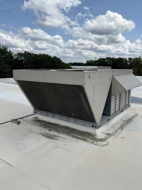 Completed scheduled BFMA tune-up and preventive maintenance on commercial rooftop units, replacing nine filters across multiple RTUs as part of recurring service agreement. All units inspected, filters changed per manufacturer specifications, and equipment confirmed operational with no issues identified during this maintenance visit.