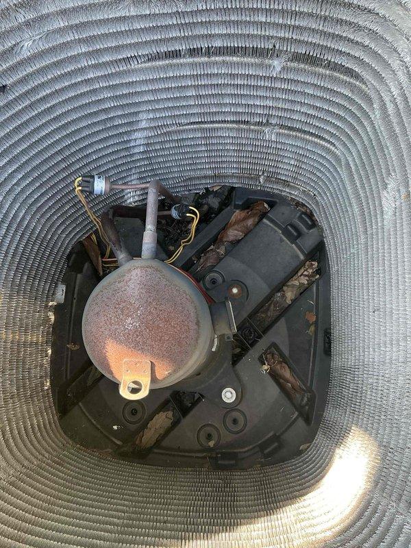 Completed comprehensive BFMA tune-up service on a 9-year-old air conditioning system. Performed standard maintenance protocol including system inspection, component evaluation, and operational testing. Removed accumulated organic debris (leaves and twigs) from the condenser unit base to ensure proper airflow and prevent potential system inefficiencies. All mechanical components, wiring connections, and refrigerant lines were inspected and found to be in satisfactory working condition. Unit is operating within normal parameters and ready for continued service.