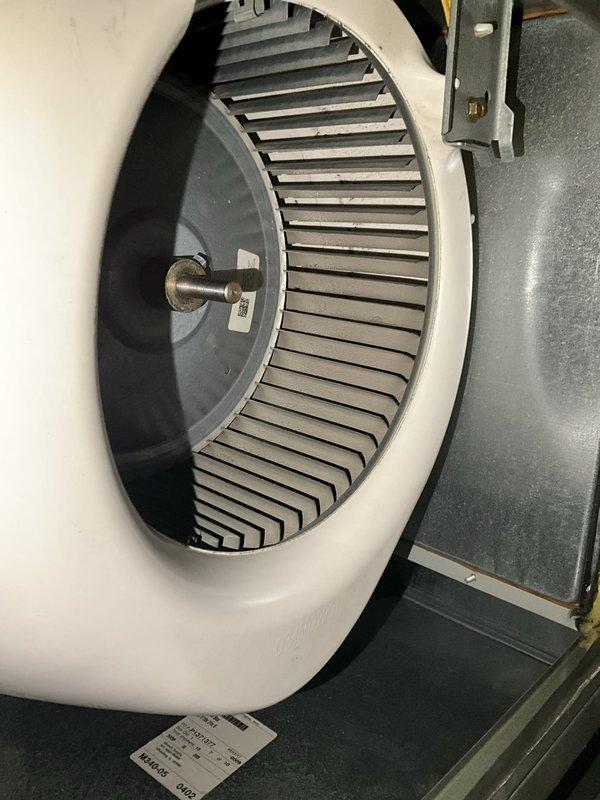 Completed comprehensive BFMA tune-up on 8-year-old residential HVAC system including air conditioning service and semi-annual filter cleaning. Inspected and serviced indoor blower assembly, confirming clean blower wheel and proper operation with no debris accumulation. Performed outdoor condenser unit inspection and maintenance, verifying proper operation of cylindrical coil configuration and clearing vegetation from equipment perimeter to ensure adequate airflow and system efficiency.