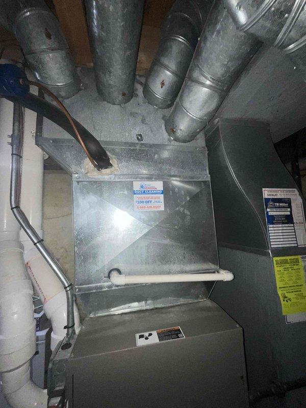 Conducted comprehensive sales estimate for full HVAC system replacement at residential property. Evaluated existing furnace unit located in basement utility area, including assessment of current ductwork network, condensate drainage system, and electrical connections at main panel. Documented furnace circuit breaker configuration and existing forced-air heating system components to determine appropriate replacement equipment specifications and compatibility requirements for proposed installation.