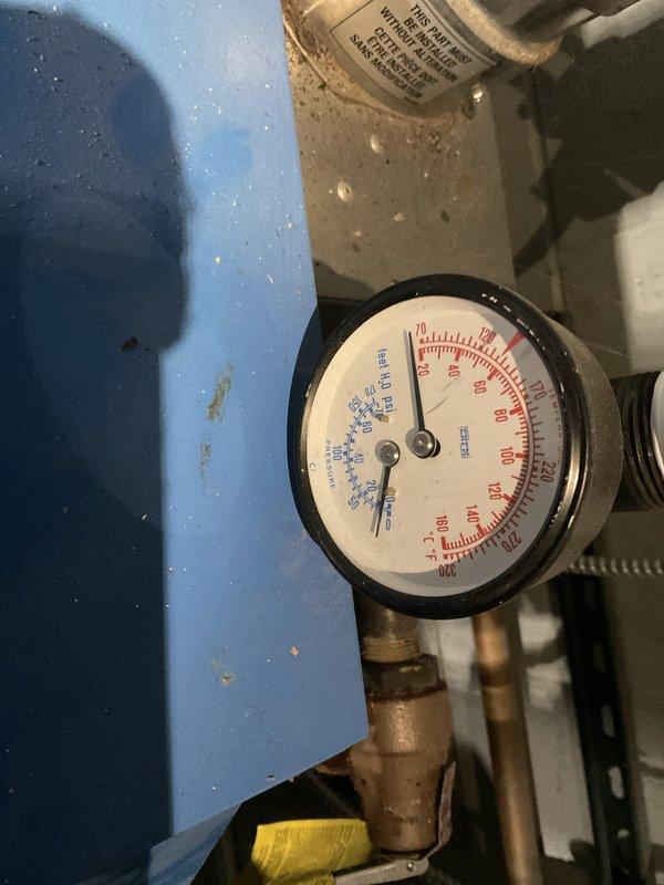 Responded to no heat call on 28-year-old Buderus boiler system. Upon inspection, identified active leakage at the pressure relief safety valve and output line connections. Documented system conditions with photos showing compromised valve integrity and wet piping. Additionally addressed Mitsubishi mini-split system with two upstairs indoor units experiencing intermittent operation, alternating between functioning and non-functioning states. Inspected electrical connections, refrigerant lines, and control wiring to both heads to diagnose communication or power supply issues causing the cycling behavior.