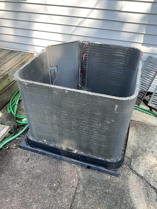 Completed comprehensive BFMA tune-up on 8-year-old Rheem residential air conditioning system. Performed full system inspection including condenser unit evaluation, cleaned condenser coils, verified refrigerant lines and connections, checked electrical components, and tested system operation. Unit is functioning properly with all components operating within normal parameters, and preventative maintenance has been completed to ensure optimal cooling performance for the upcoming season.