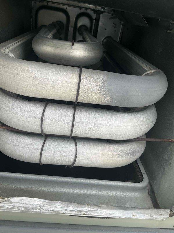 Completed comprehensive BFMA preventive maintenance on commercial HVAC system including three rooftop units with filter replacements and belt inspections on all units. Performed thorough servicing of air handler and furnace components, inspecting heat exchanger coils, verifying proper airflow, and confirming all mechanical components operating within manufacturer specifications. All equipment tested and left in proper working condition with no deficiencies noted.