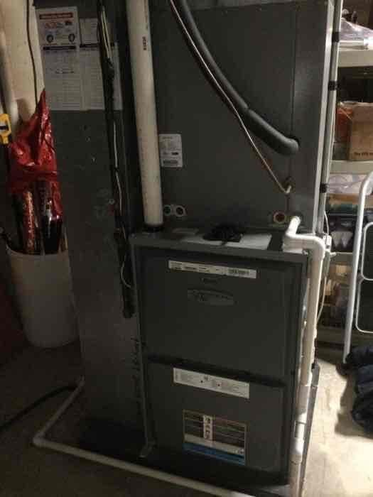 Conducted sales estimate for residential cooling system failure. Evaluated existing HVAC equipment in basement utility area, including furnace, air handler, and ductwork configuration. Documented current system installation with photographs showing equipment condition, plenum connections, and existing infrastructure to provide comprehensive replacement proposal for air conditioning unit and evaporator coil.