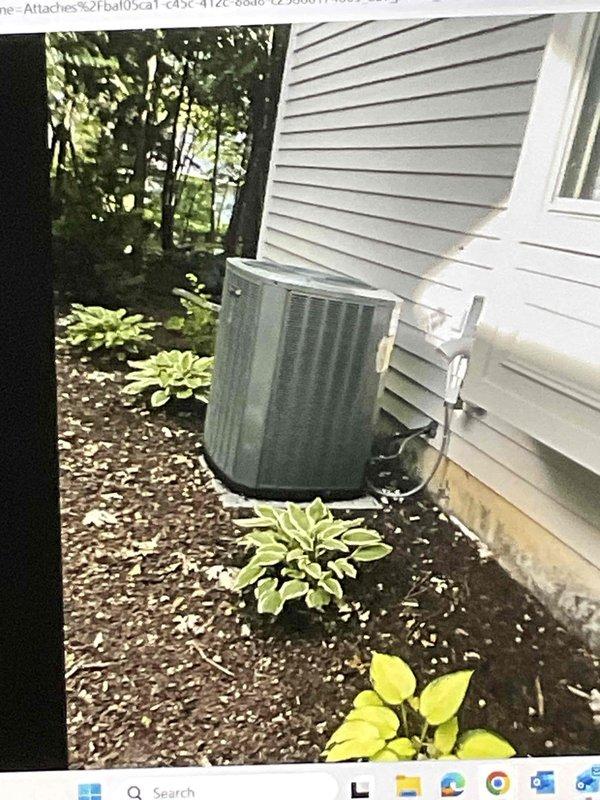 Conducted full system sales estimate for residential property experiencing no cooling and heating issues. Assessed existing outdoor air conditioning condenser unit positioned on concrete pad with refrigerant lines running to interior system, and evaluated electrical panel capacity to determine compatibility for complete HVAC system replacement. Documented equipment conditions and home specifications to develop comprehensive proposal for appropriate heating and cooling solution tailored to property requirements.