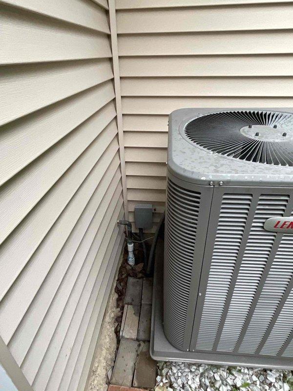 Conducted comprehensive sales estimate for complete HVAC system replacement at residential property. Evaluated existing original equipment including Lennox outdoor condensing unit with copper refrigerant lines and Napoleon furnace with associated ductwork in basement utility area. All equipment currently operational but aged and original to home. Documented equipment specifications, installation configuration, and system layout through photographic assessment to prepare customized replacement proposal. Scheduled follow-up appointment with decision makers to present equipment options tailored to home's specific comfort requirements and system specifications.
