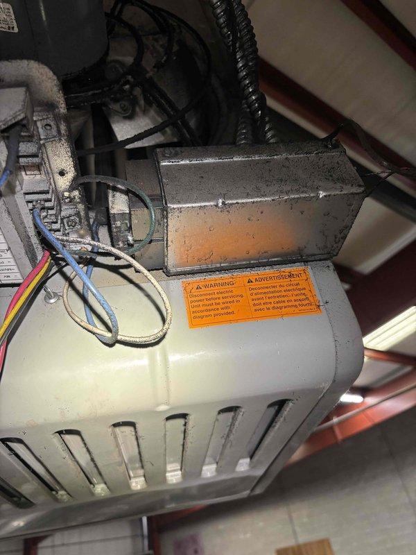 Completed comprehensive BFMA tune-up service on commercial HVAC system including hanging unit air handler and furnace equipment approximately 4 years old. Performed thorough inspection of blower motor assembly, electrical components, and control board circuitry, verifying all connections, capacitors, and integrated circuits functioning properly. All system components operating within manufacturer specifications with no deficiencies noted.
