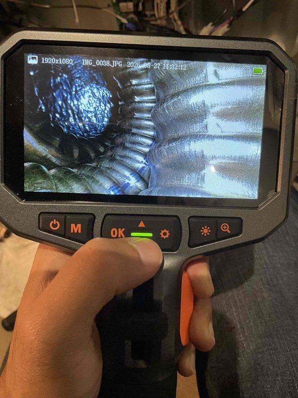 Completed comprehensive BFMA tune-up service on 6-year-old HVAC system, including both furnace and air conditioning components. Performed thorough inspection of ductwork system using borescope camera to verify interior condition and identify any potential airflow obstructions or deterioration at junction points. All system components were inspected, cleaned, and adjusted to manufacturer specifications to ensure optimal performance for the upcoming heating and cooling seasons.